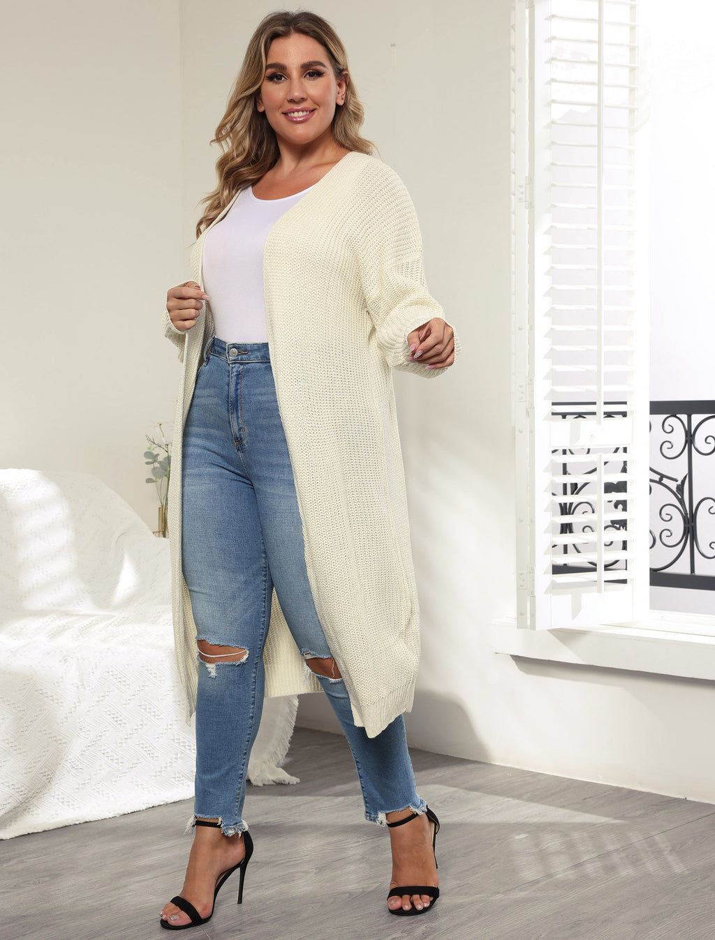 Women's Coat Simple Fashion European And American Style Plus Size Women's Sweater Cardigan
