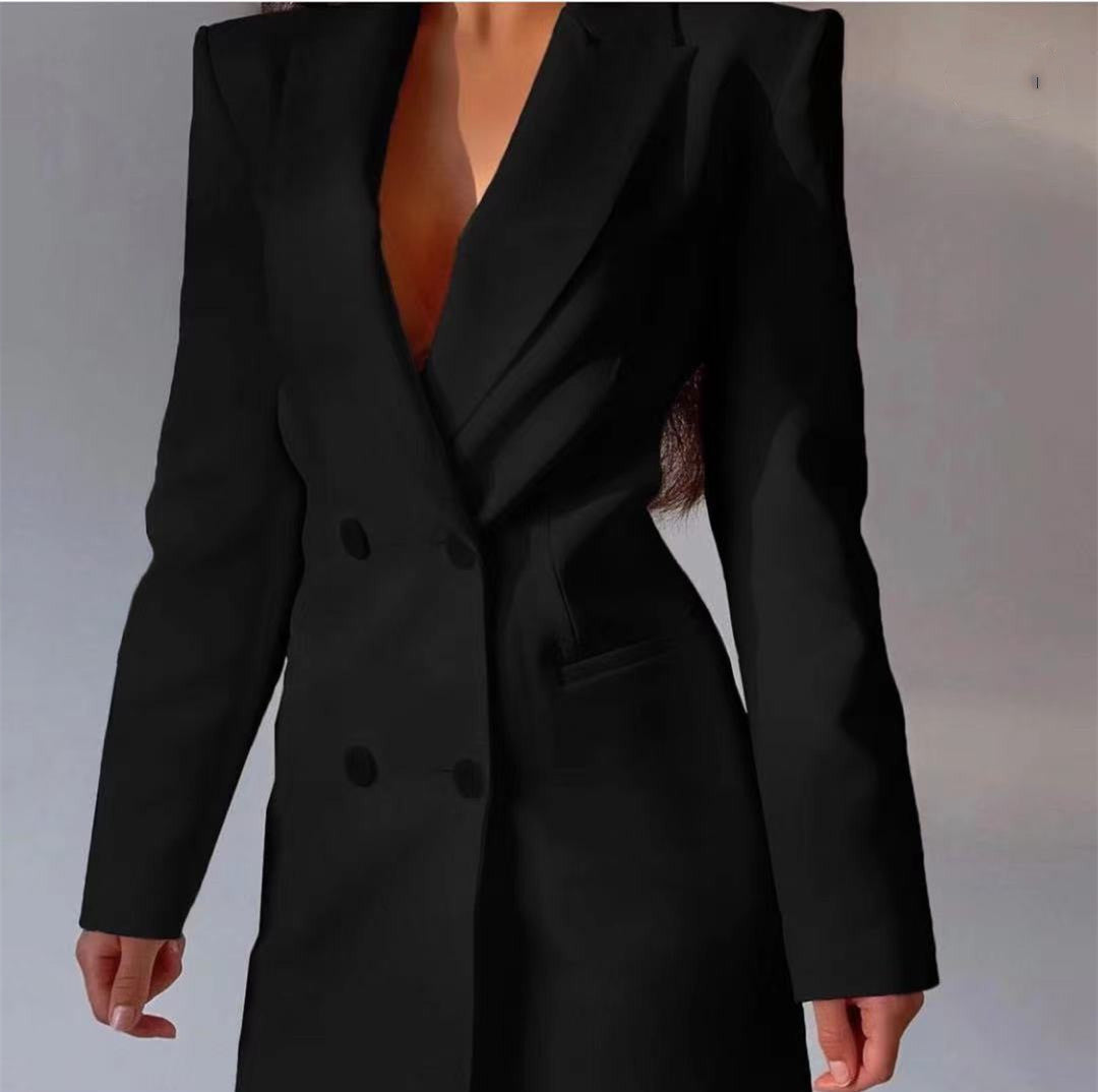 Commuter Backless Double Breasted Suit Skirt Wish