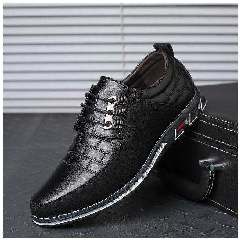 Embroidered business casual men's shoes