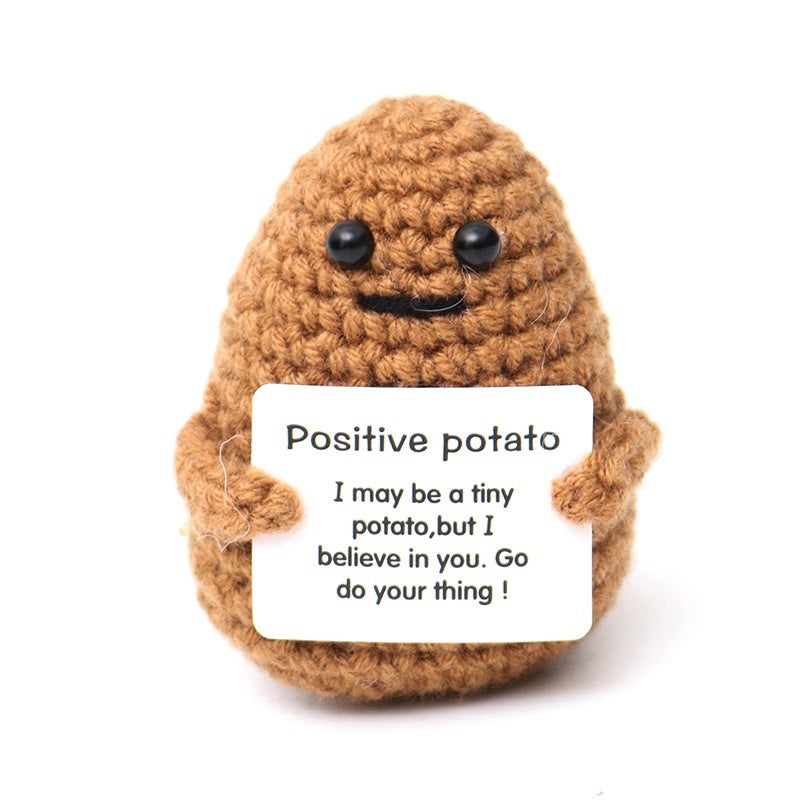 Wool Crocheted Positive Energy Potato Facial Expression Package Wool Fruit