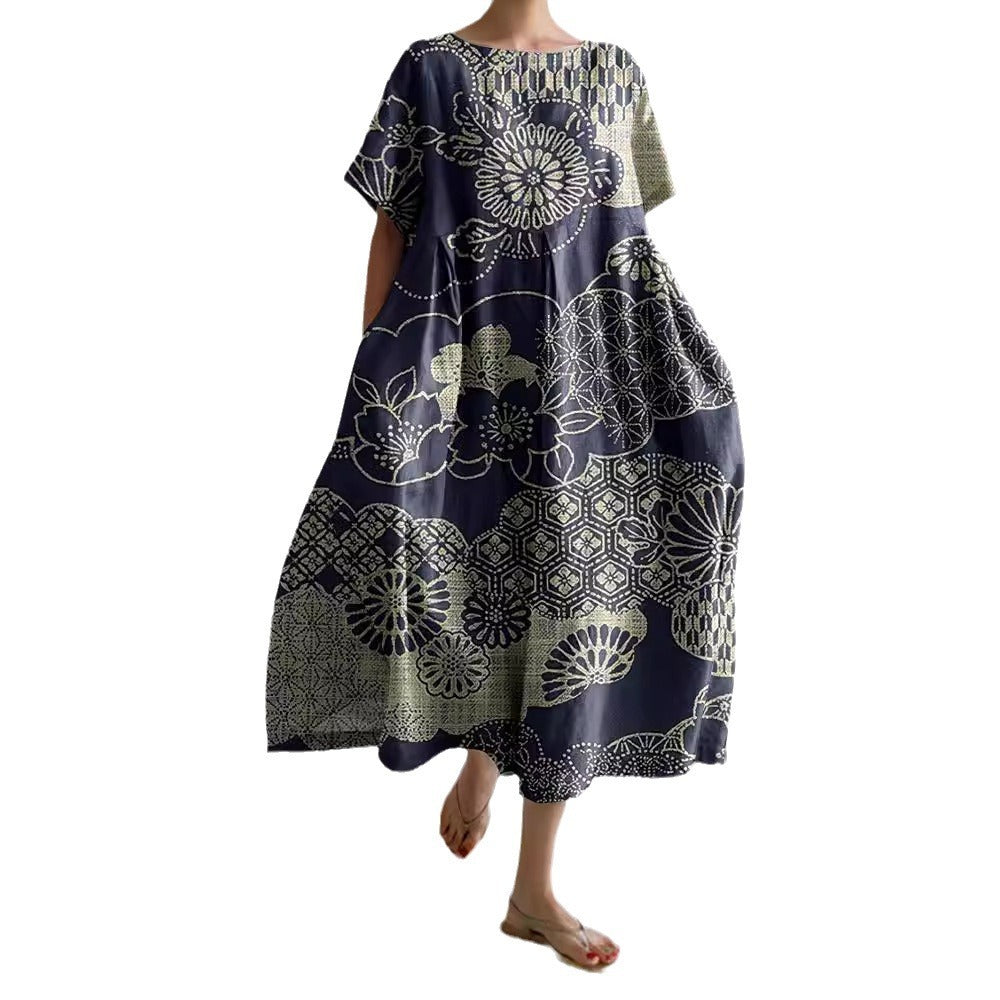 Women's Elegant Casual Printed Short Sleeve Dress