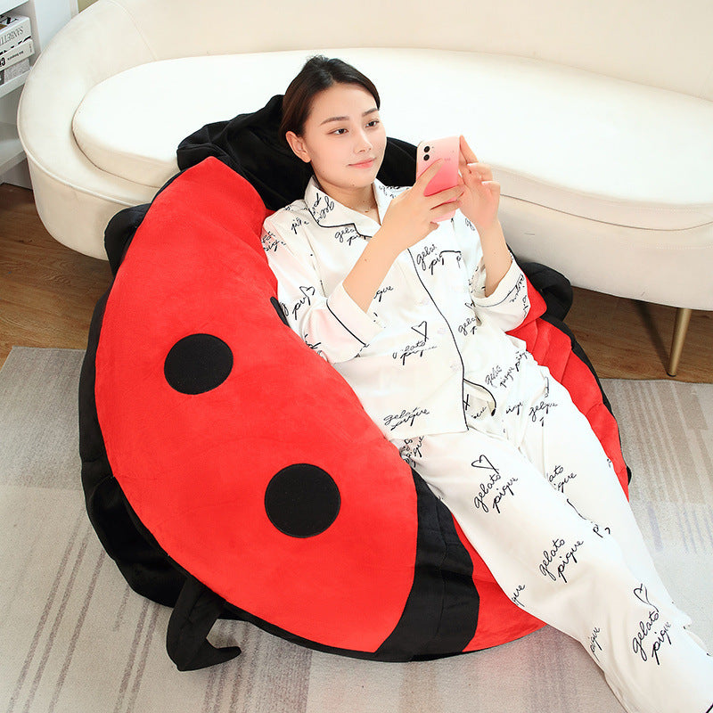 Wearable Ladybug Beetle Throw Pillow