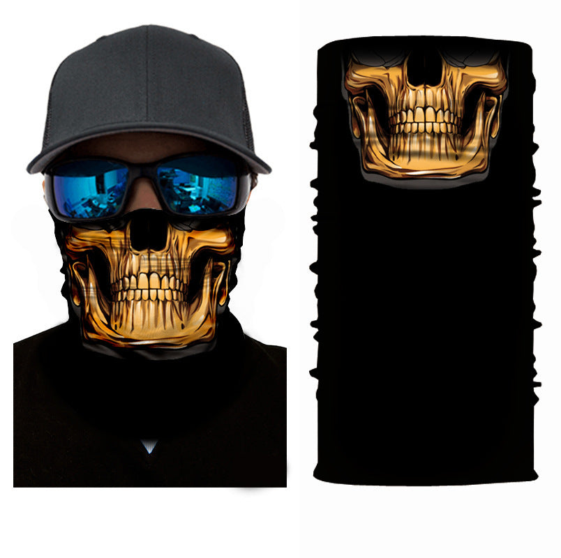 Skull Half Face Series Magic Headband Mask