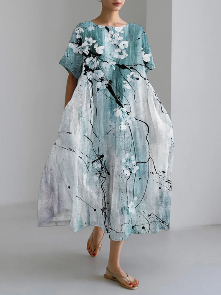 Fashion Floral Pattern 3D Personality Female Dress