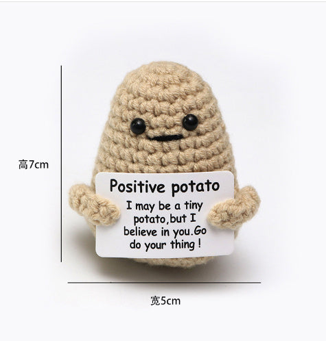 Wool Crocheted Positive Energy Potato Facial Expression Package Wool Fruit