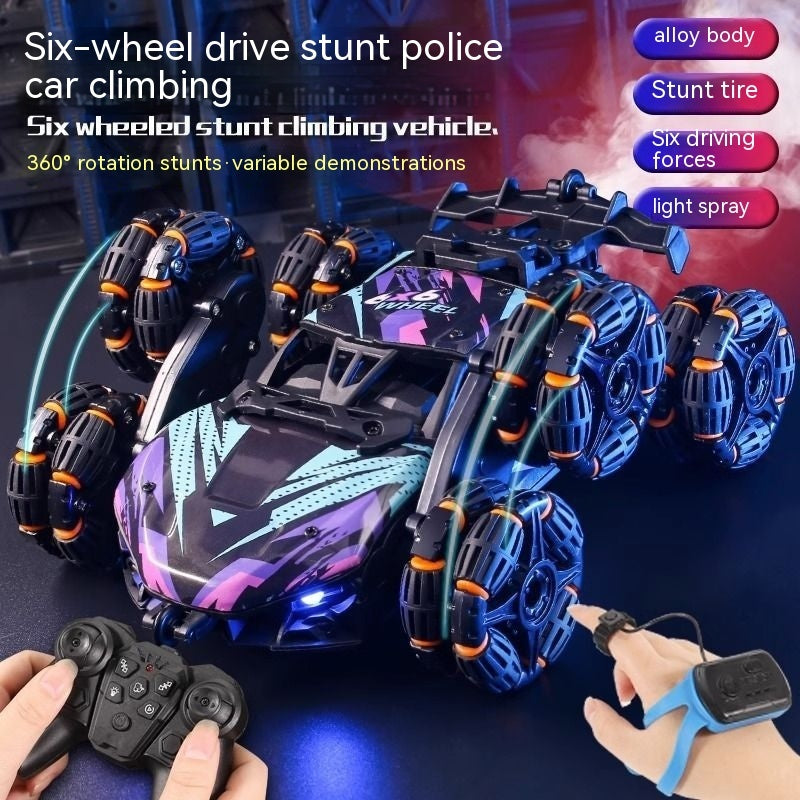 Children's Six-wheel Swing Arm High-speed Drift Off-road Vehicle Remote Control Car Toy