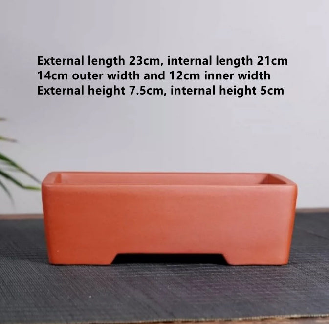 Purple Sand Flower Pot Ceramic Large Shallow Mouth Rectangular