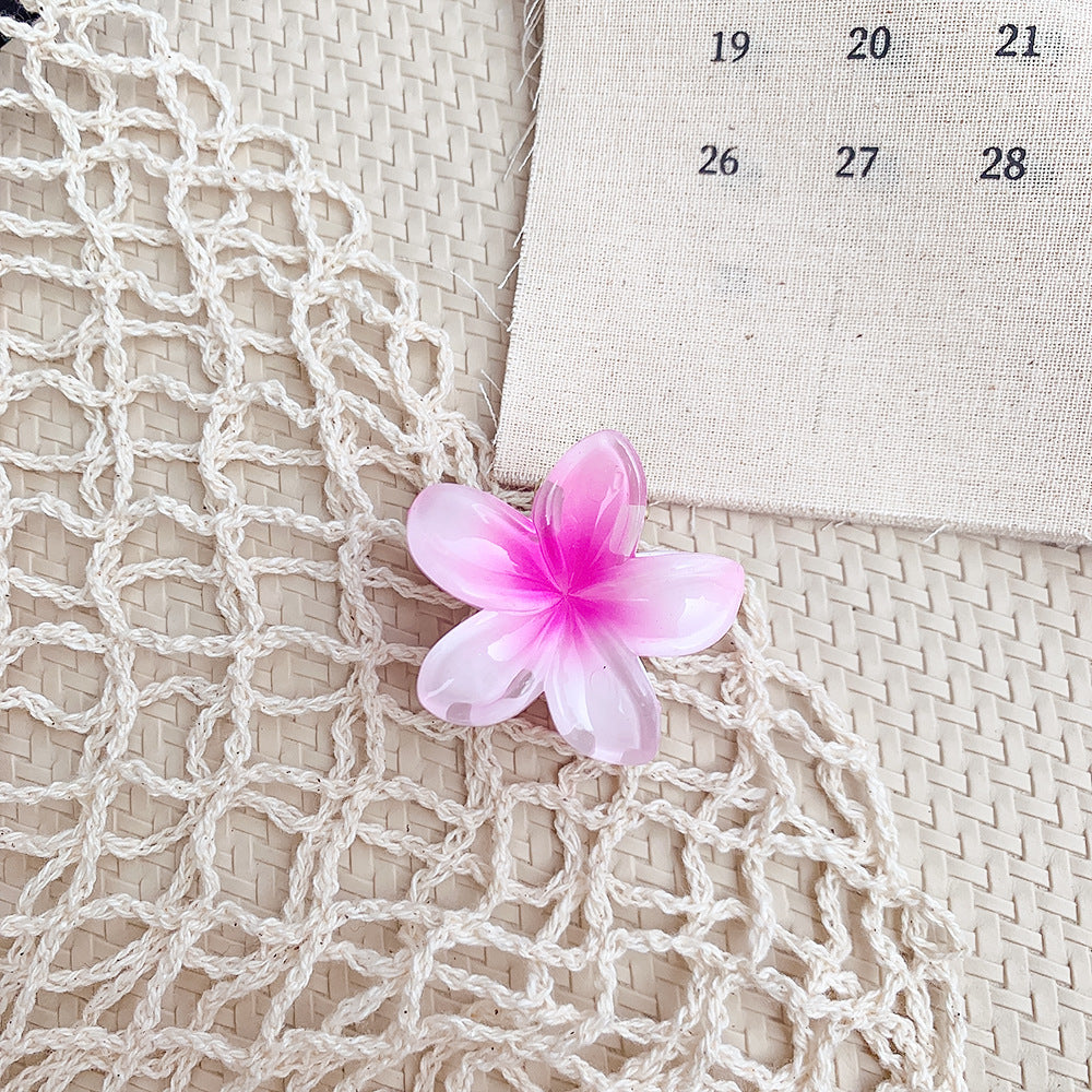 4cm Sweet Girl Plumeria Rubra Barrettes