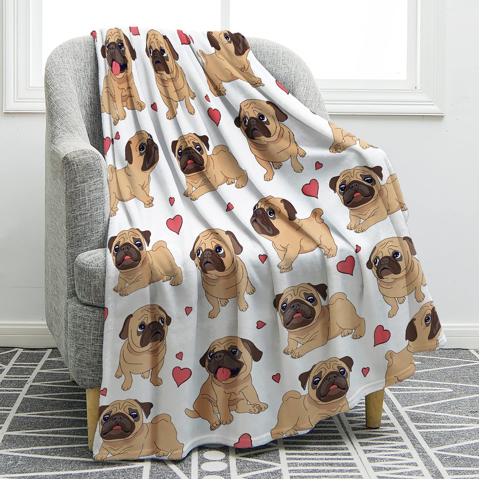 Soft And Comfortable Warm Flannel Animal Print Sofa Cover