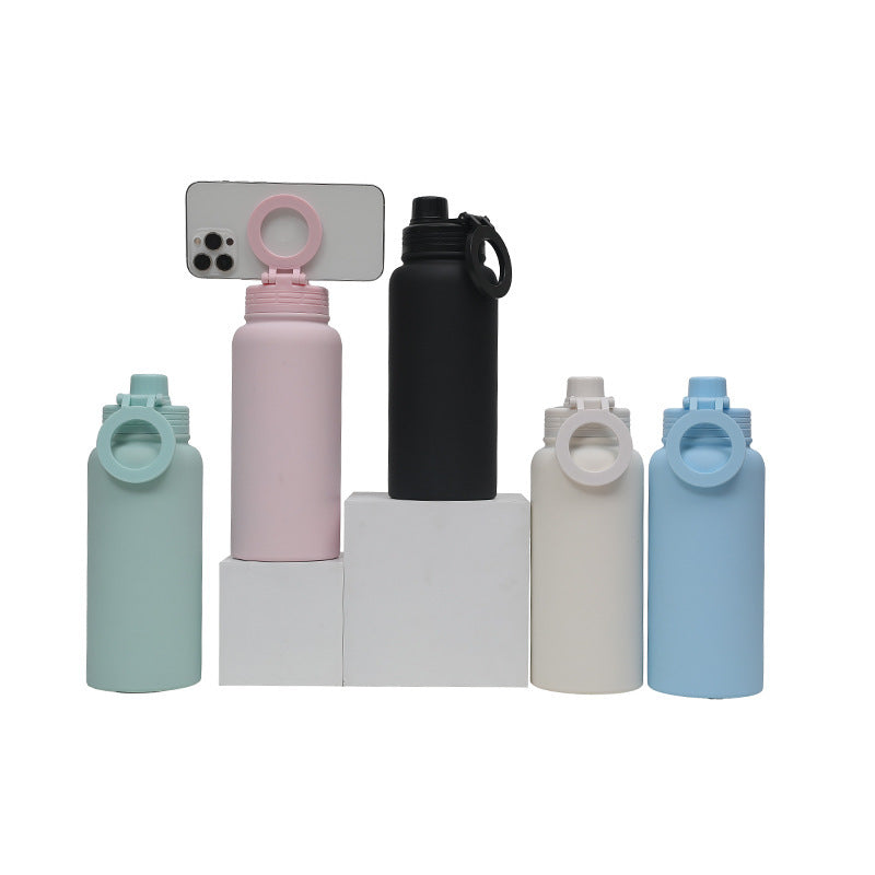 Large Capacity 1L Vacuum Cup Mobile Phone Magnetic Bracket