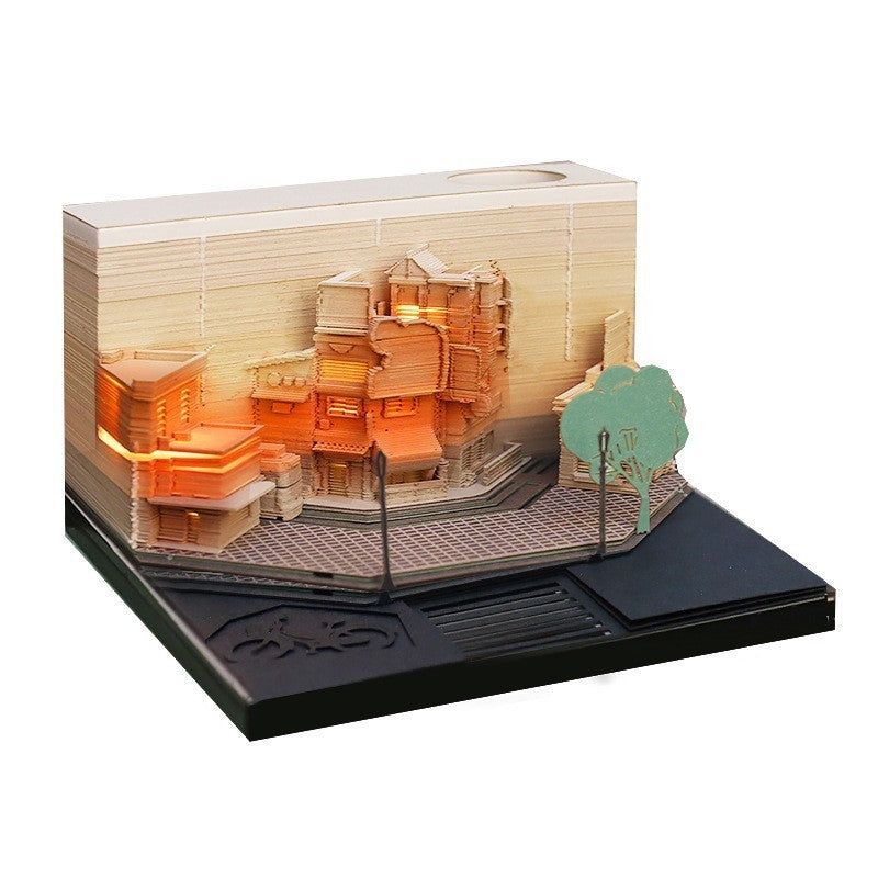 Creative Gift Paper Carved Model 3D Memo
