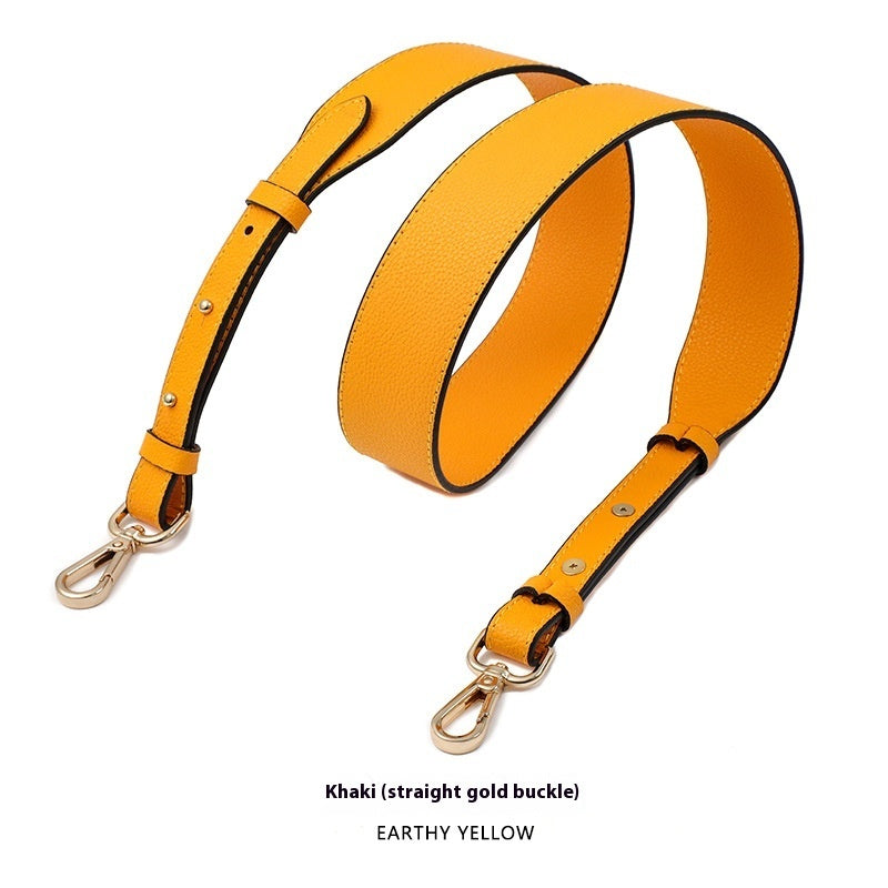 Cowhide Milled Double-sided Wide Shoulder Strap All-match Adjustable