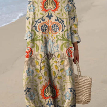 Casual Floral 3D Printing Women Dress