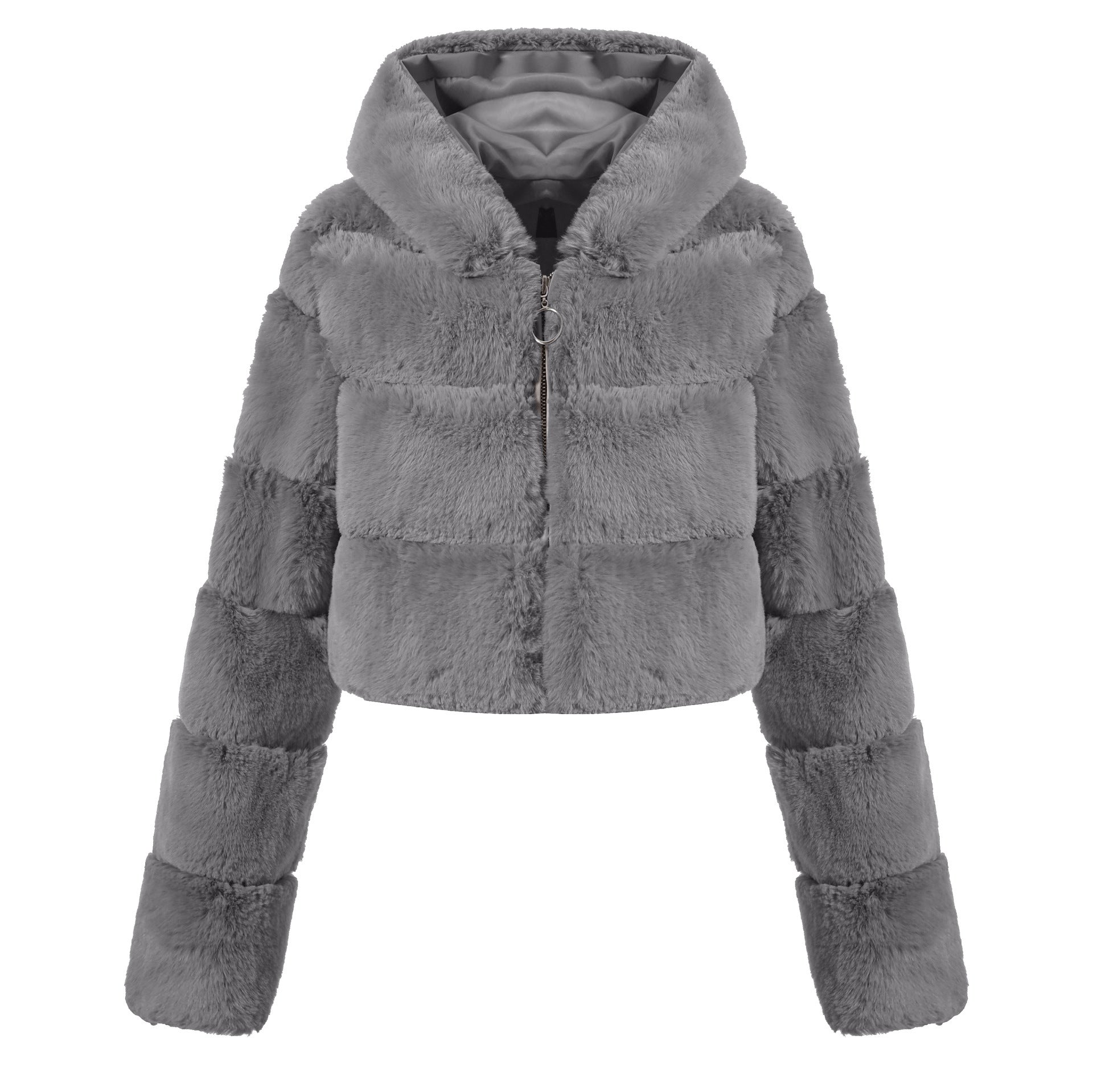 Solid Color Faux Fur Coat Jacket Fashion