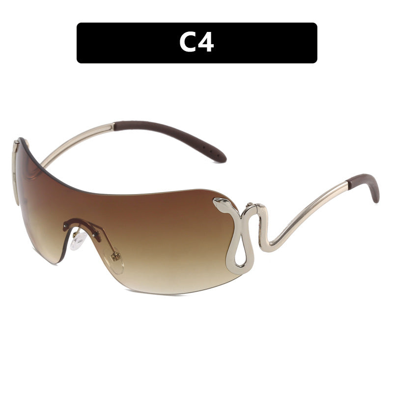 Spirit Snake One-piece Sunglasses Personality Fashion