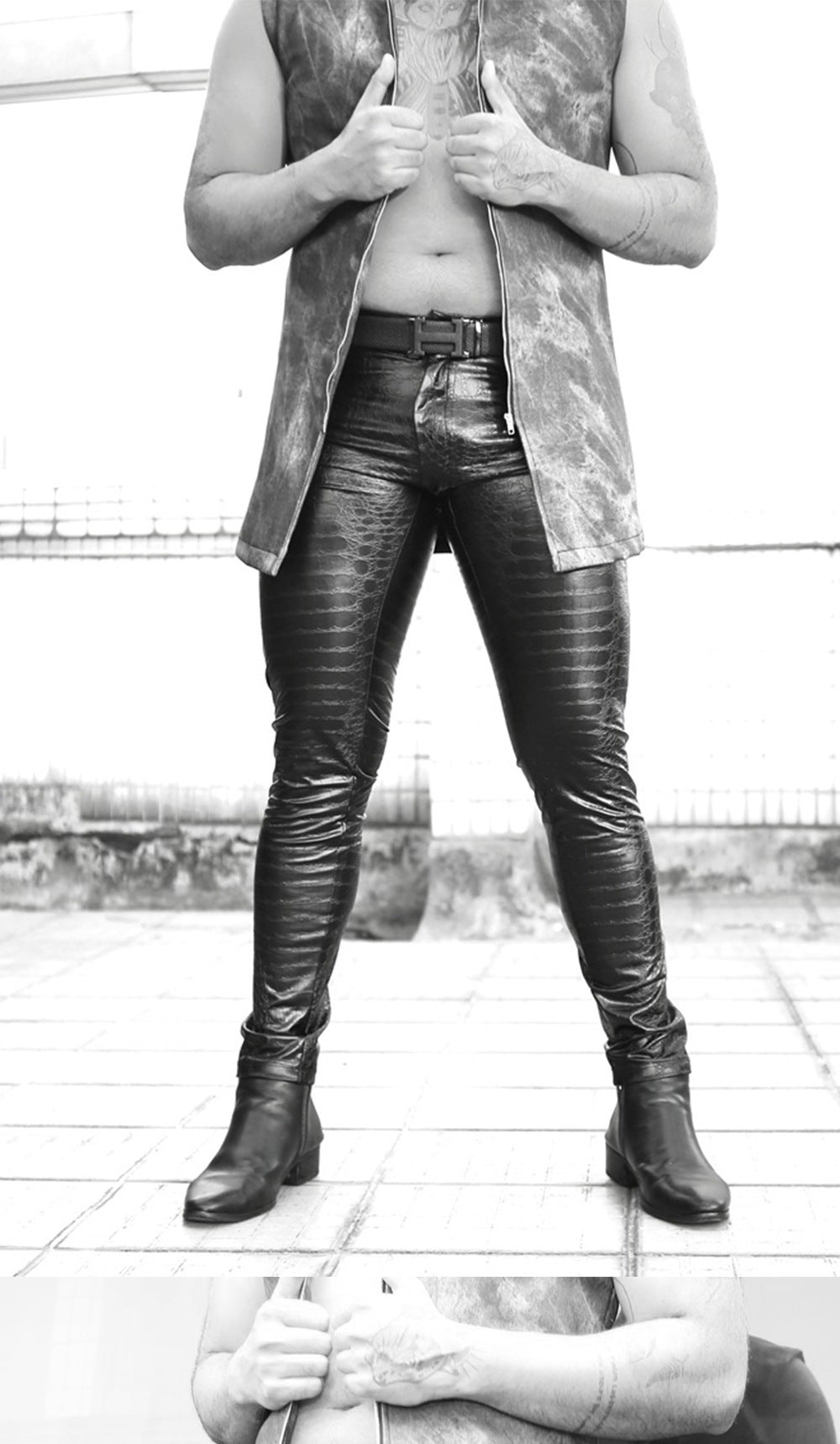 Motorcycle Trousers NK72 Men's Boots Leather Pants Skinny Jeans