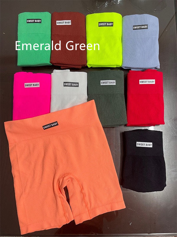 Sports Yoga Suit With Chest Pad Shockproof Beauty Back Hip Withdraw Stretch Sports Women's Shorts