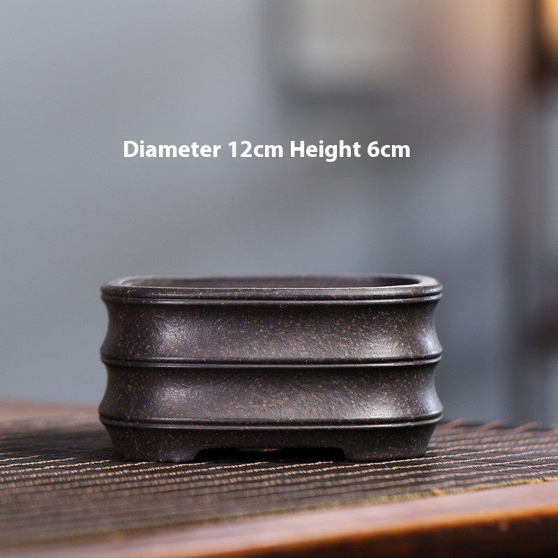 Yixing Purple Sand Small Flower Pot Stoneware Breathable