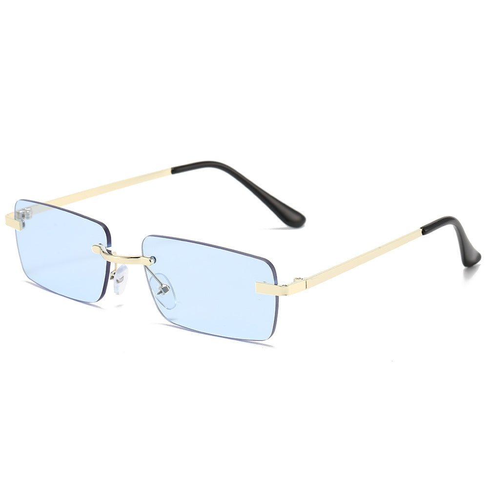 New Square Frameless Trimming Sunglasses