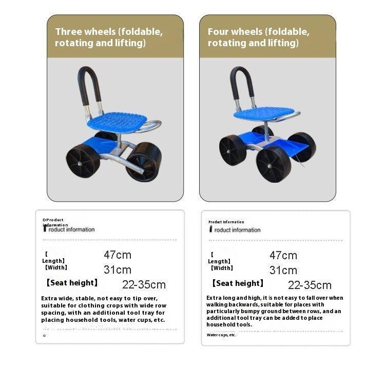 Planting Pruning Rotating Mobile Lifting Folding Stool