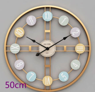 Creative And Simple Craft Wrought Iron Clock