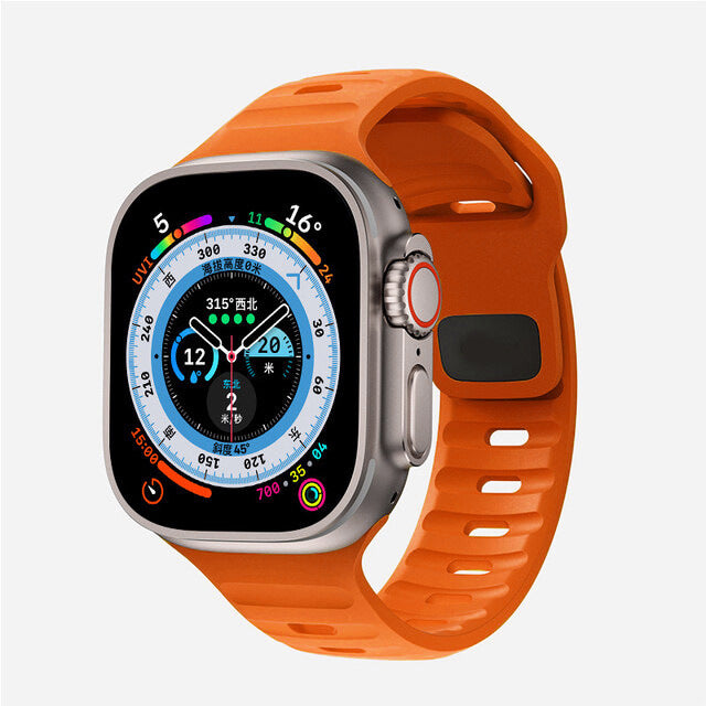 Suitable For Watch Ultra Watch Band Iwatch9 Solid Color Snap Button