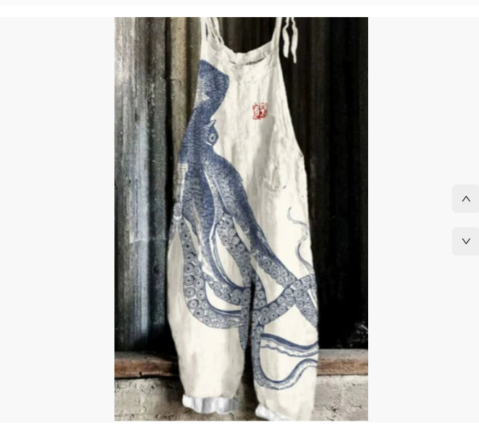 Fashion Animal Retro Printed Women's Jumpsuit