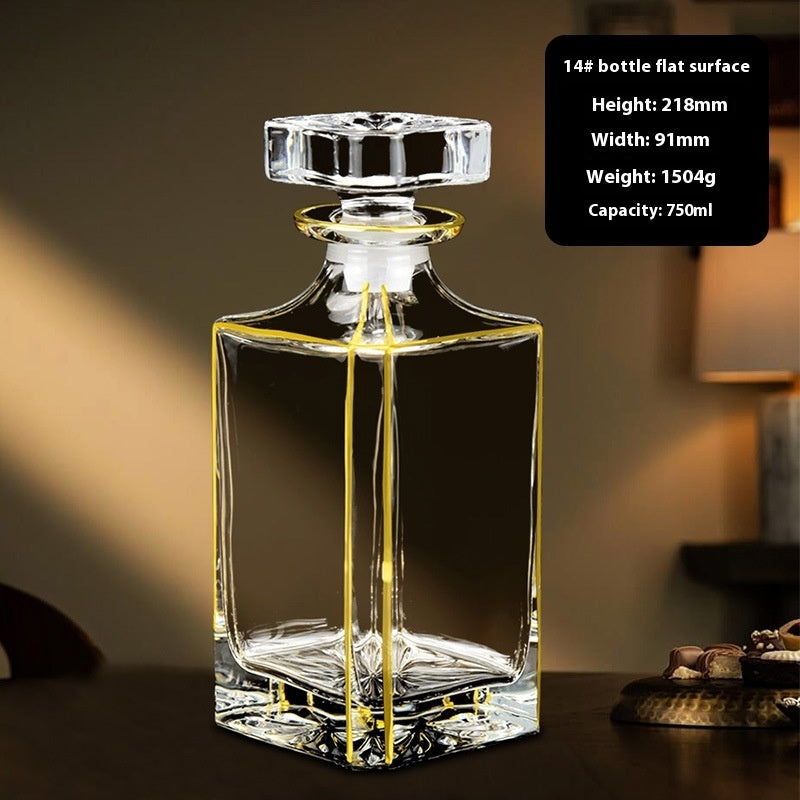 Hand-painted Gold Glass Wine Bottle Internet Celebrity Home High-end Wine