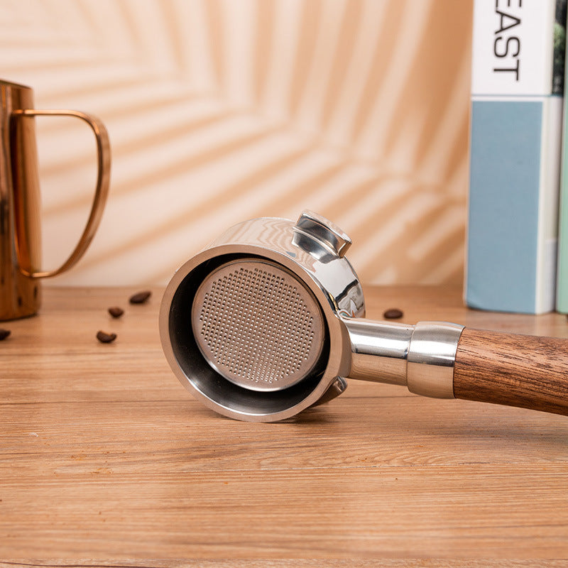 54mm Handle Walnut Coffee Handle Bottomless Stainless Steel