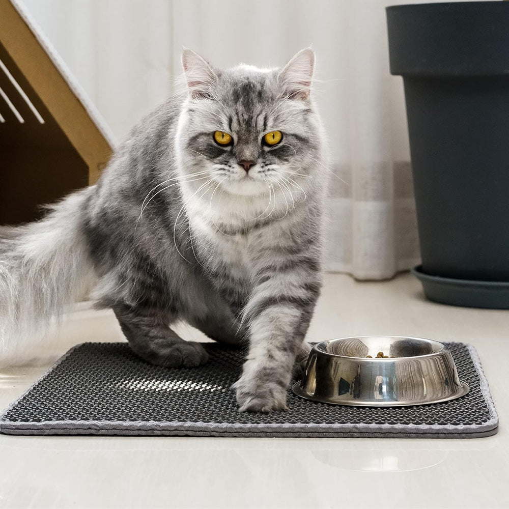 Pet Cat EVA Double Layer Basin Mat Anti-splash Filter Sand Cat Toilet Mat Wear-resistant Scratch-resistant Cattery Pad