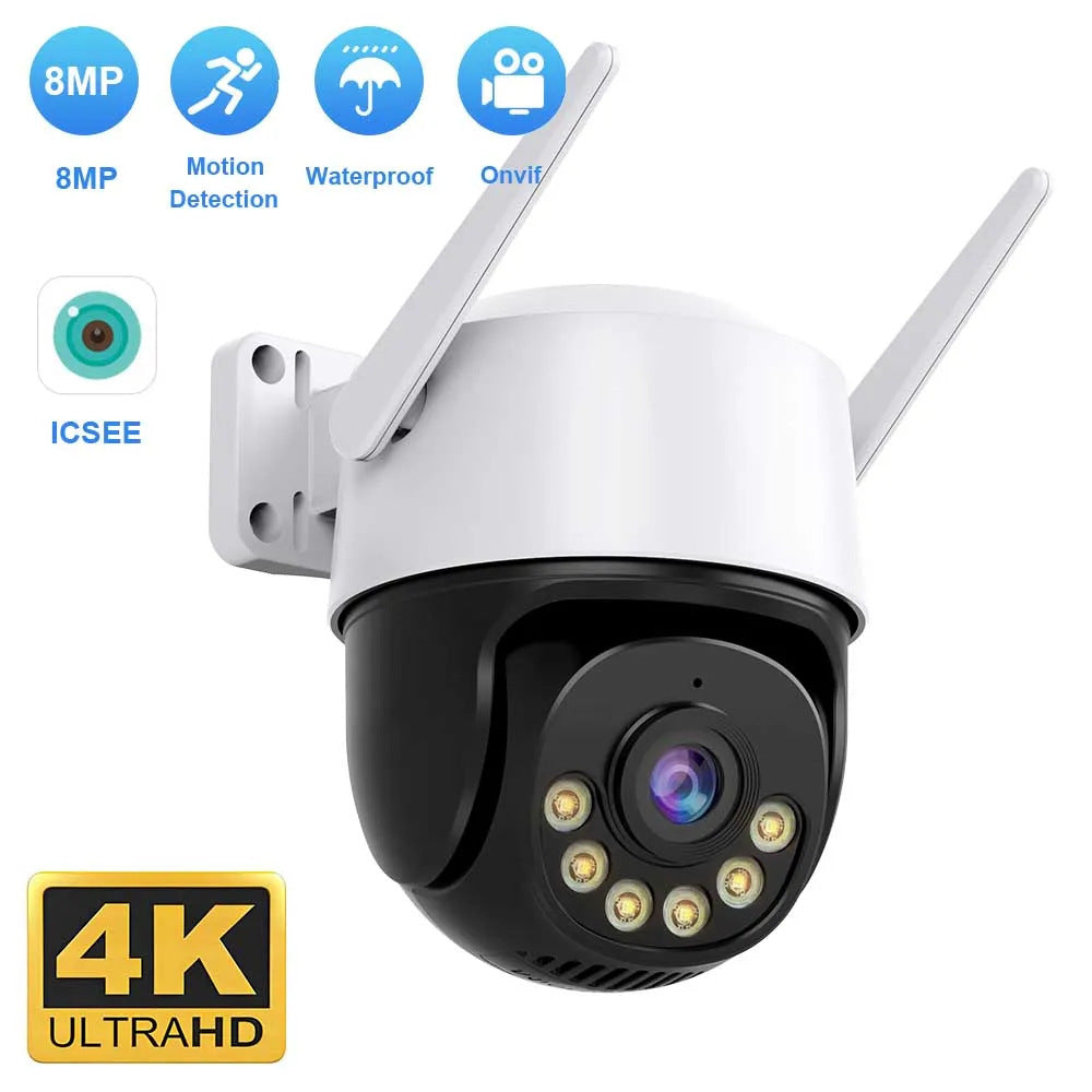 Monocular Ball Q19B Black And White 4K 8MP Network Camera