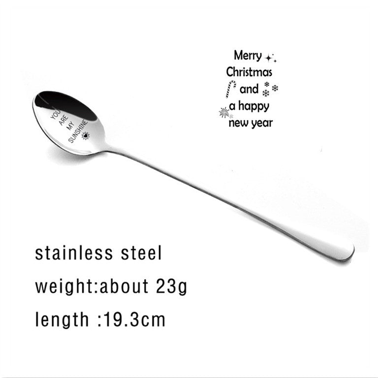 Stainless Steel Spoon You Are My Sunshine Couple Family Tableware