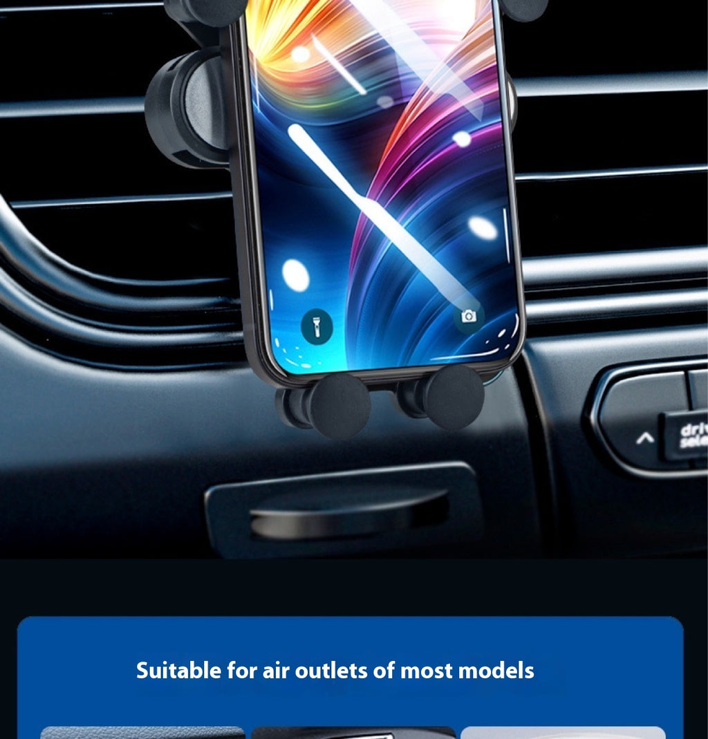 Vehicle-mounted Mobile Phone Bracket Air Outlet Gravity Linkage