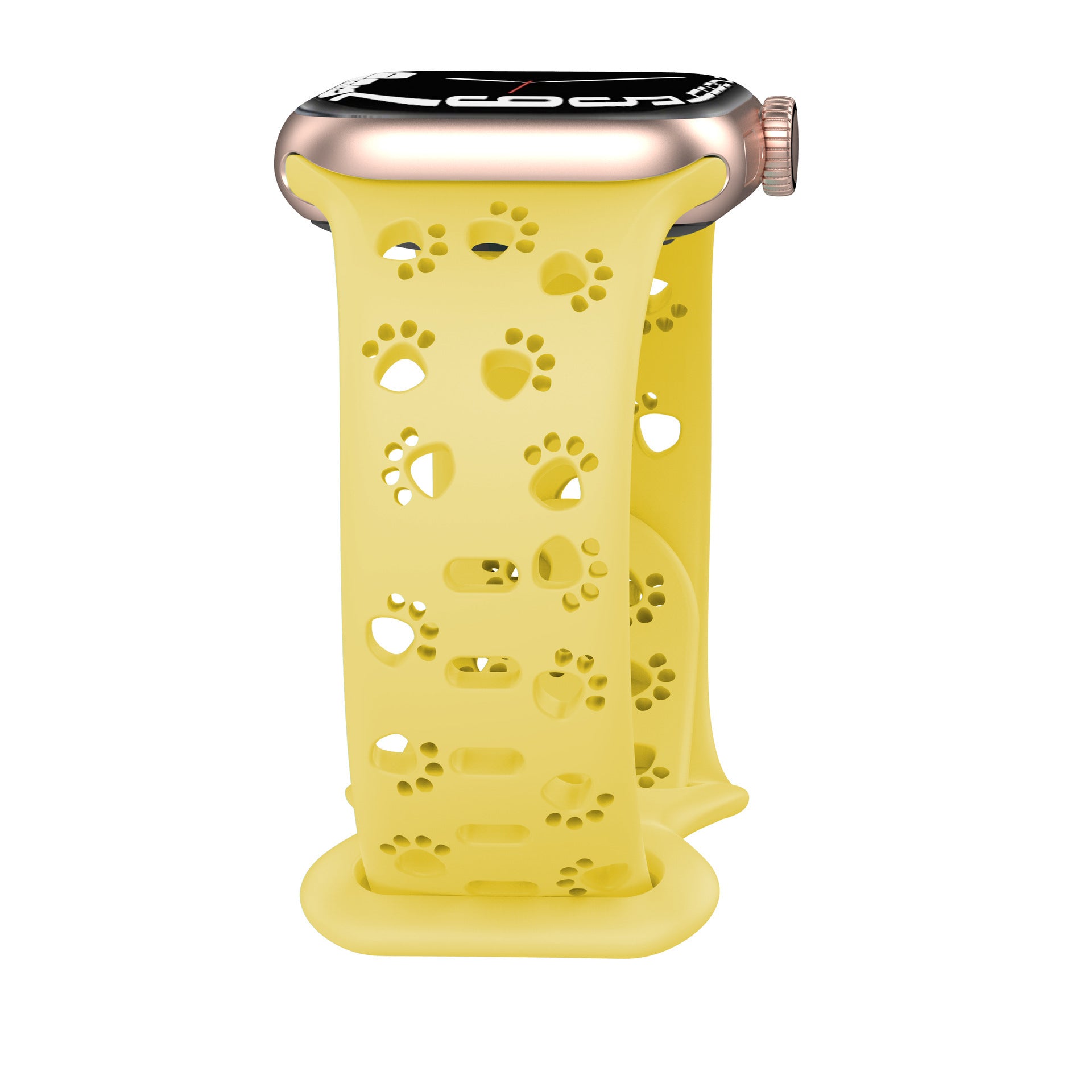 Cat's Paw Hollow Solid Color Silicone Strap