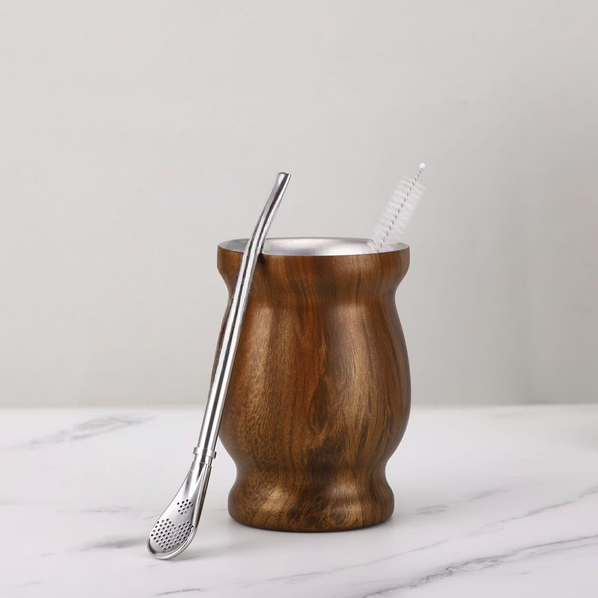 Stainless Steel Pear-shaped Tea Cup Insulation Double Layer