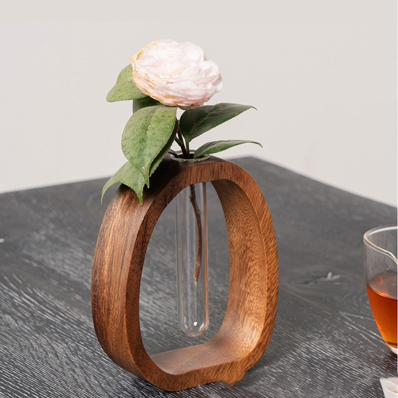 Walnut Solid Wood Flower Creative