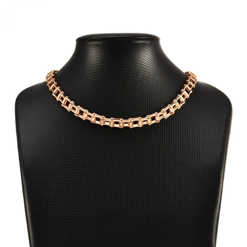 Stainless Steel Personalized Ornament Supply 7mm Bicycle Necklace Bicycle Necklace Motorcycle Necklace