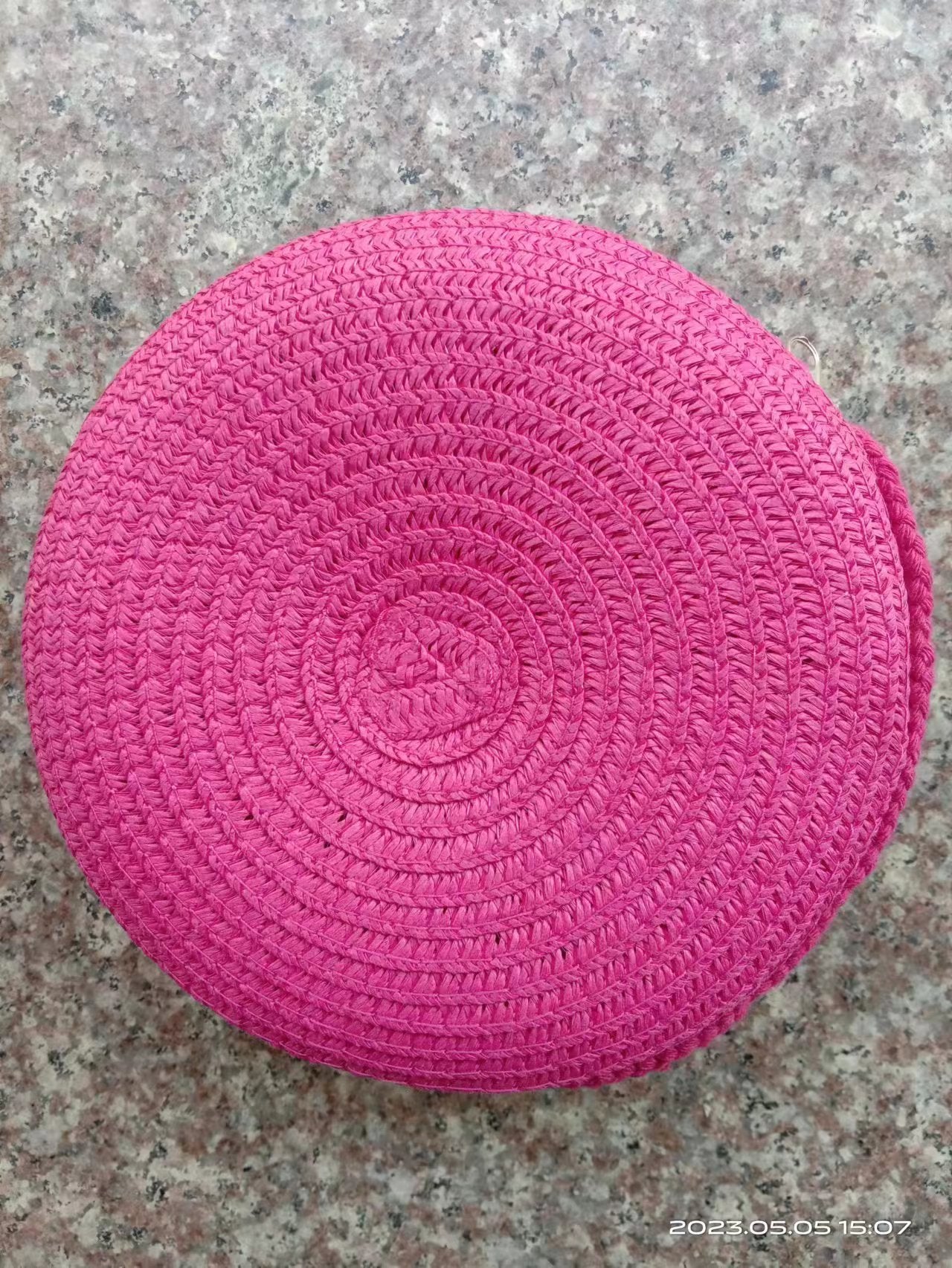 Solid Color Straw Phone Bag For Women