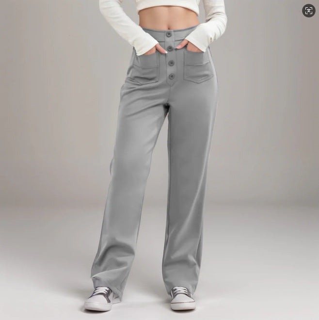 Women's Fashion Individual Casual Straight-leg Pants