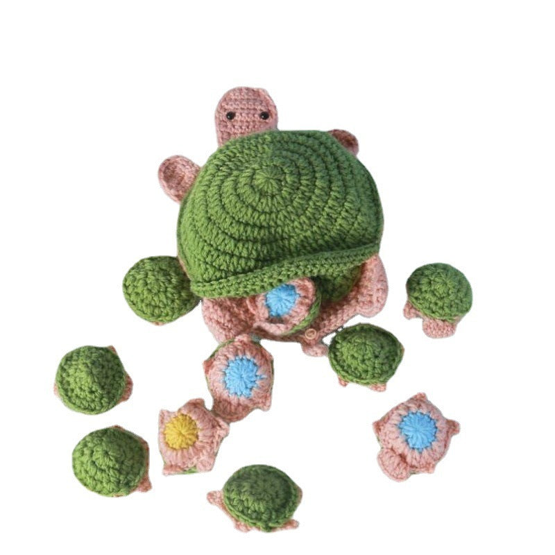 Cute Cartoon Turtle Doll Handmade Knitted Turtle Children's Educational Game