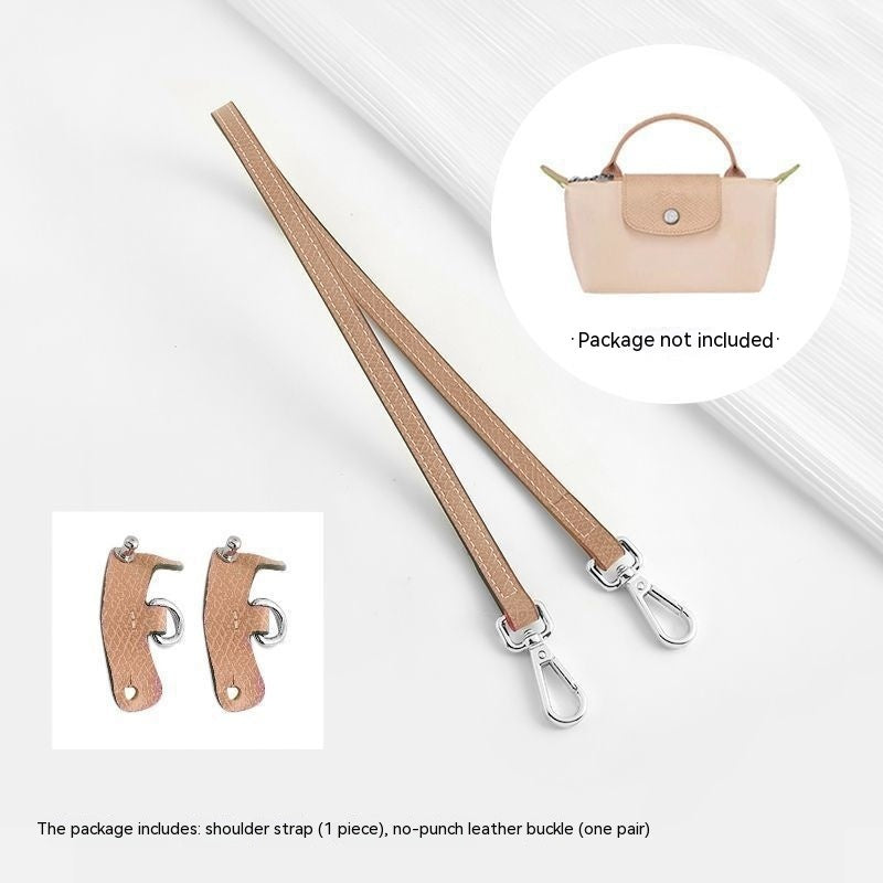 Wide Shoulder Strap Punch-free Leather Ring Transformation Crossbody Hardware Accessories