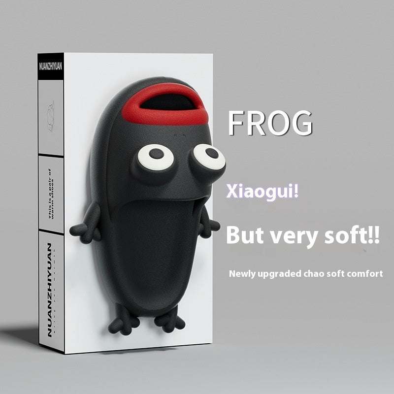 Female Summer Cartoon Frog Funny Slippers