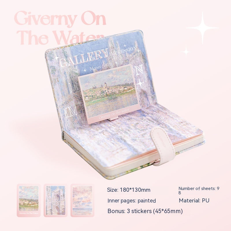 Fresh And Elegant Oil Painting Style Magnetic Buckle Book