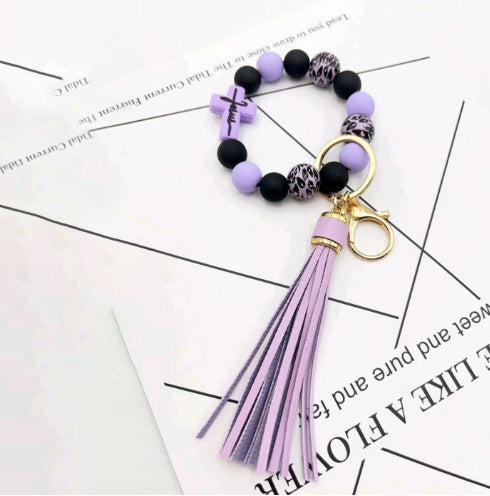 Silicone Beads Key Pendants Bracelet