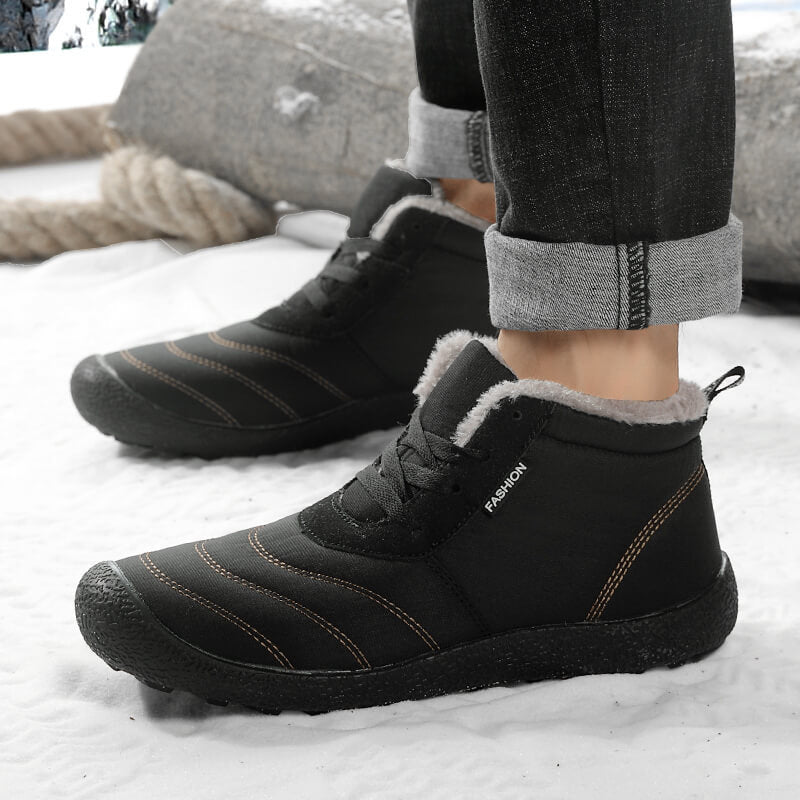 Cotton Shoes Lace-up Warm Snow Boots Winter