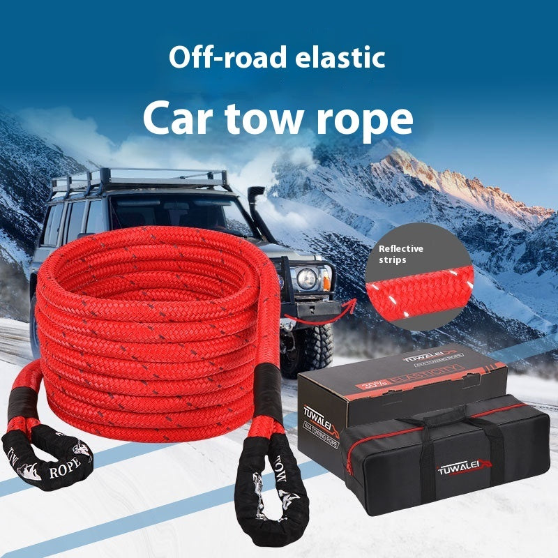 Elastic Car Pulling Rope Soft Shackle Outdoor Emergency Rescue Hand Holding Rope