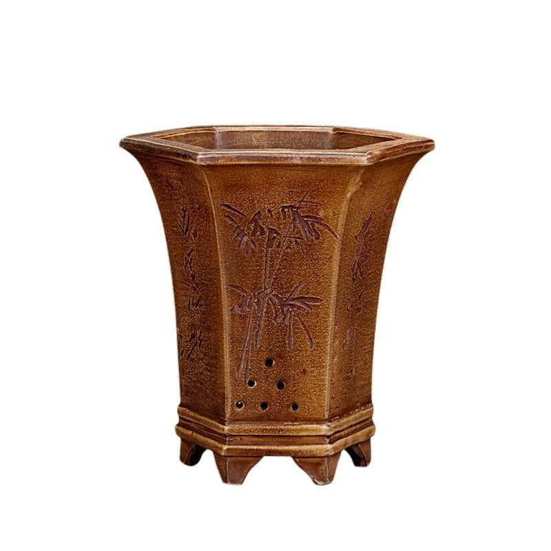 Orchid Grass Succulent Small Flower Pot Porcelain Minimalist Creative