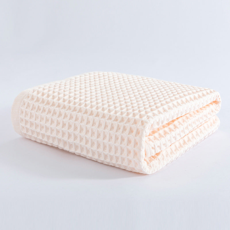 Soft Absorbent Honeycomb Bath Towel Pure Cotton 70X140cm