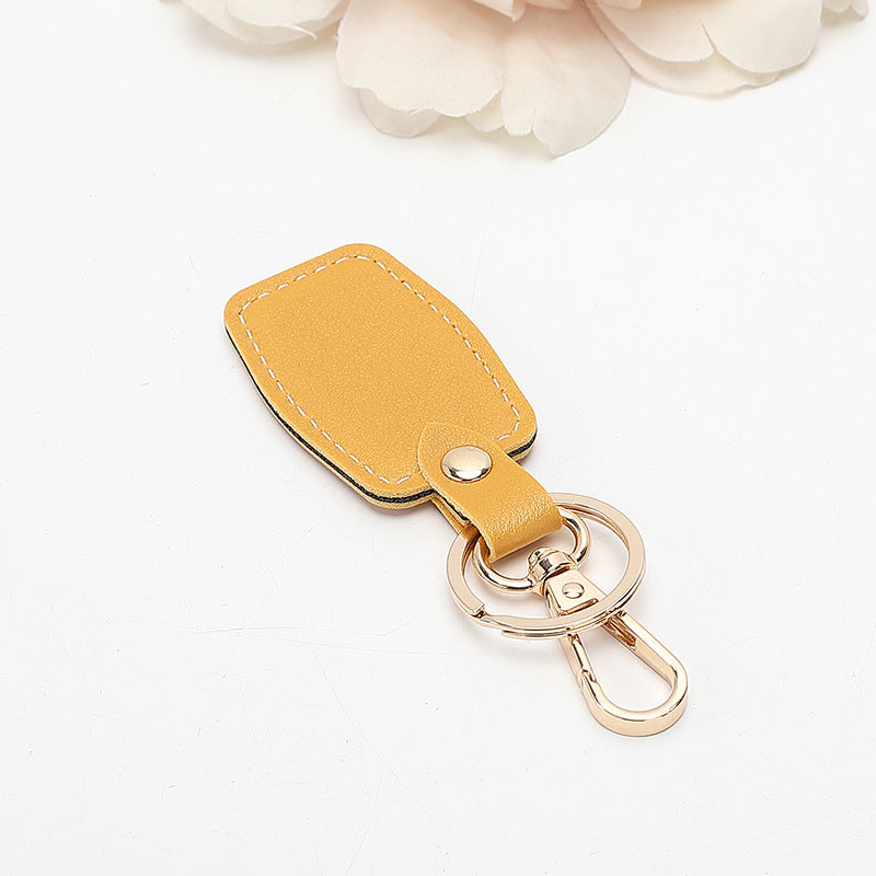 Leather Rectangular Keychain