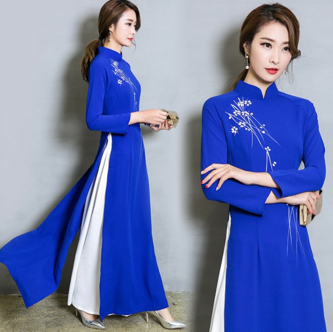 Modified Cheongsam Women's Long Dress